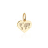 World Heart Map Charm, Solid Gold Mini