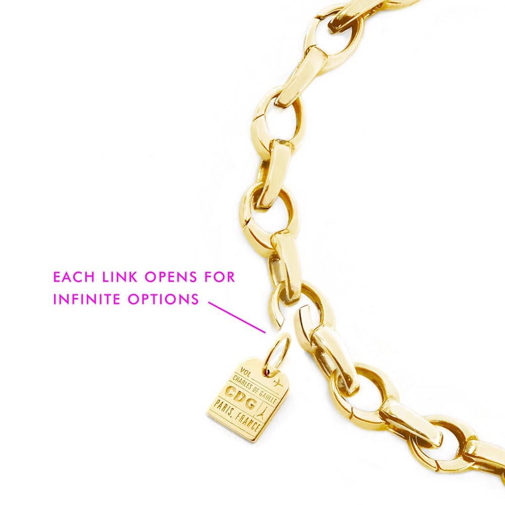 SLIM SOLID GOLD BRACELET BUNDLE WITH 12 CHARMS (SHIPS OCT.) (4707868967000)