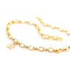 Infinity Link Charm Necklace, Slim Solid Gold
