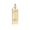 Solid Gold London Charm, LHR Luggage Tag - JET SET CANDY  (1720187551802)