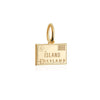 Iceland Passport Stamp Charm Solid Gold Mini