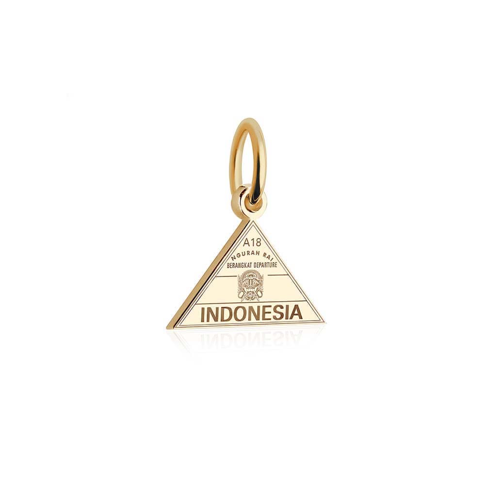 Mini Solid Gold Indonesia Passport Stamp Charm (4728492818520)