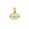 Jamaica Passport Stamp Mini Charm Solid Gold