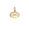 United States Passport Stamp Charm, Solid Gold Mini