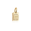 Mini Solid Gold AMS Amsterdam Luggage Tag Charm (Ships Nov.) (4654212153432)