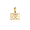 Bermuda Passport Stamp Mini Charm Solid Gold