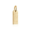 Mini Solid Gold BOS Boston Luggage Tag Charm (SHIPS JUNE) - JET SET CANDY  (4519106642008)