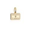 Croatia Passport Stamp Mini Charm Solid Gold