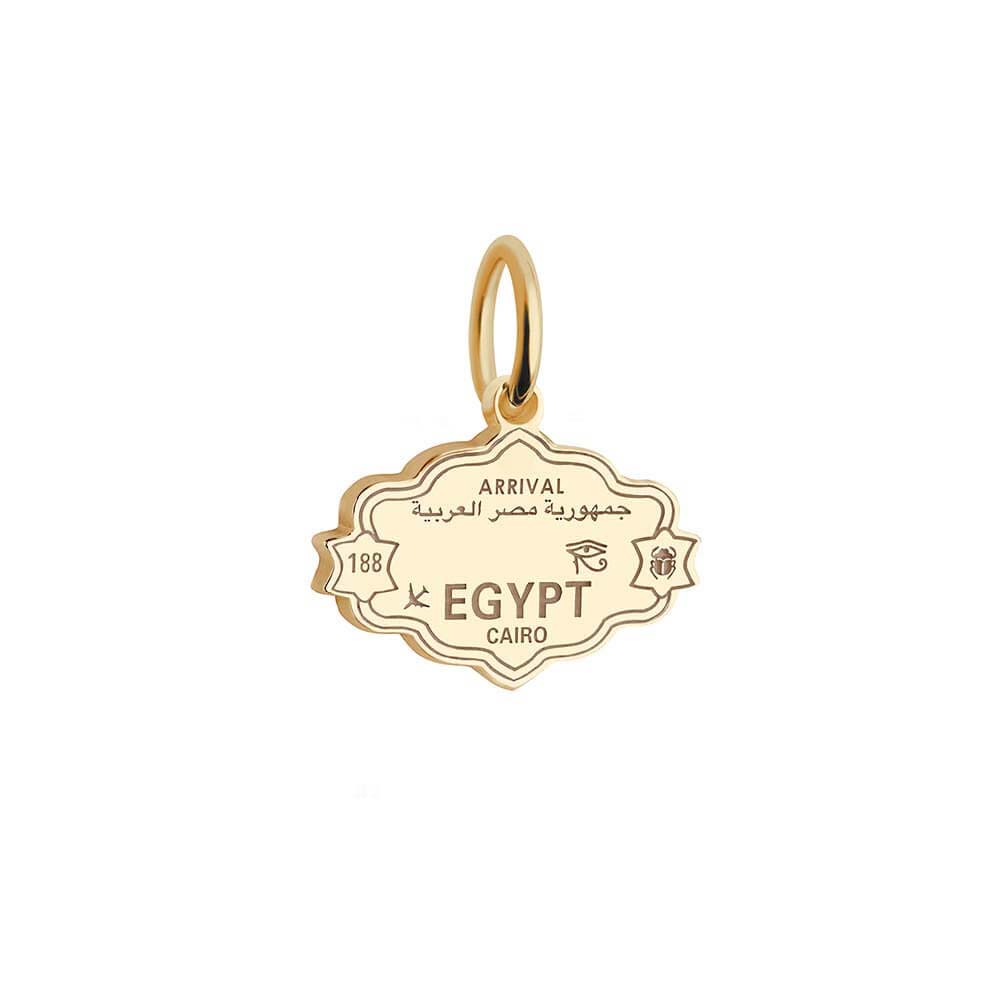 Mini Solid Gold Egypt Passport Stamp Charm (4728491311192)