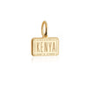 Kenya Passport Stamp Charm Solid Gold Mini