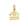 Champs-Elysees Paris Sign Charm, France, Solid Gold Mini