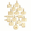 Passport Stamp Charm Mini, Solid Gold