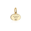 Puerto Rico Passport Stamp Charm, Solid Gold Mini