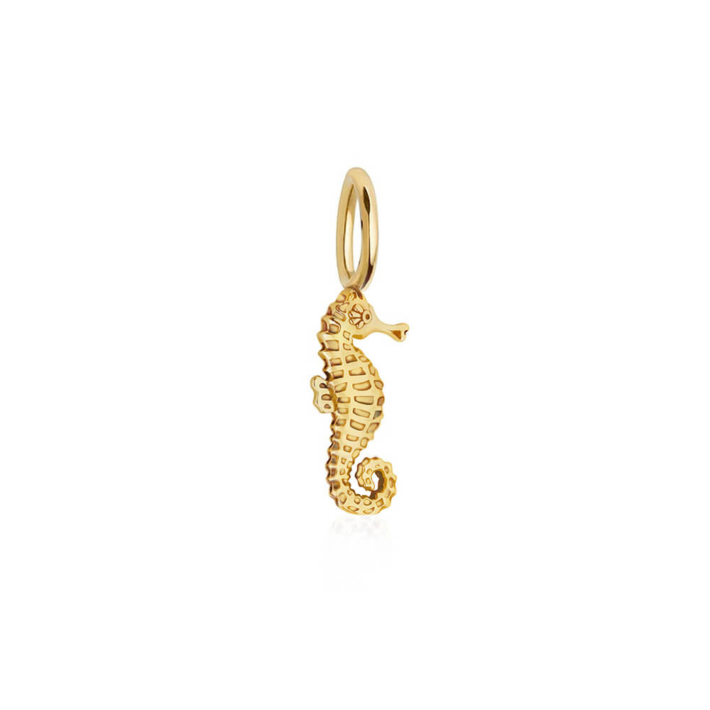 Solid Gold Mini Seahorse Charm (Ships Oct.) (1977361956922)