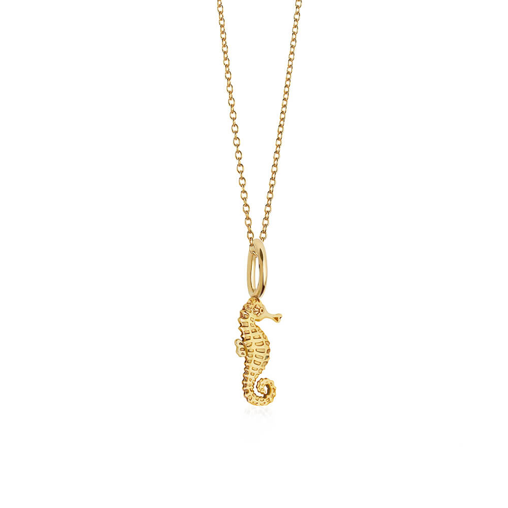 Solid Gold Mini Seahorse Charm (Ships Oct.) (1977361956922)