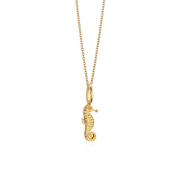 Seahorse Charm Solid Gold Mini