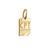 Solid Gold Cape Town CPT Luggage Tag Charm, Mini - JET SET CANDY (6963976339640)