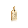 St Barths Caribbean SBH Luggage Tag Mini Charm Solid Gold
