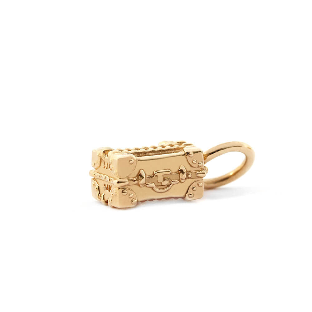 Solid Gold Luxe Steamer Trunk Charm, Mini - JET SET CANDY (7532598690040)