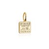 Taiwan Passport Stamp Charm Solid Gold Mini