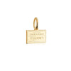 Thailand Passport Stamp Charm Solid Gold Mini