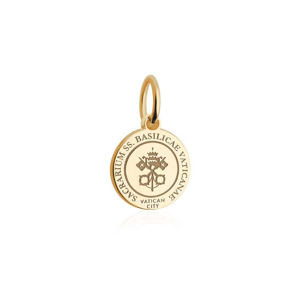 Mini Solid Gold Vatican City Passport Stamp Charm (4728501043288)