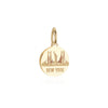 New York Skyline Charm, Solid Gold Mini