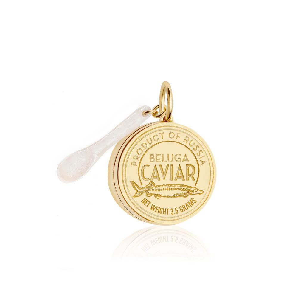 Solid Gold Russian Caviar Charm - JET SET CANDY (6961458905272)