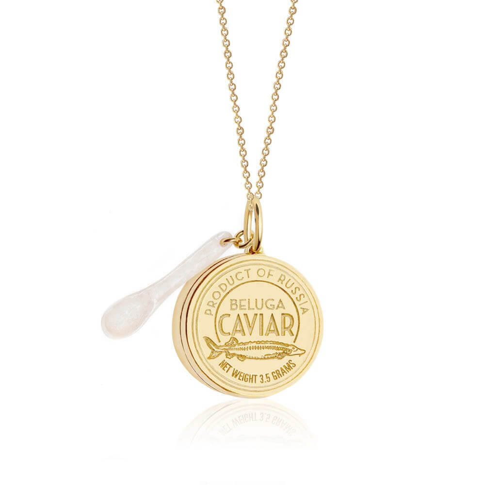 Solid Gold Russian Caviar Charm - JET SET CANDY (6961458905272)