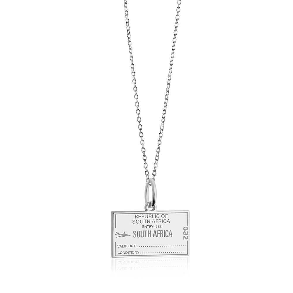 Sterling Silver Charm, South Africa Passport Stamp - JET SET CANDY  (1720204132410)