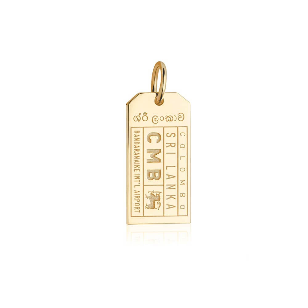 Gold Asia Charm, CMB Sri Lanka Luggage Tag - JET SET CANDY  (1720193744954)