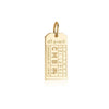 Sri Lanka CMB Luggage Tag Charm Solid Gold