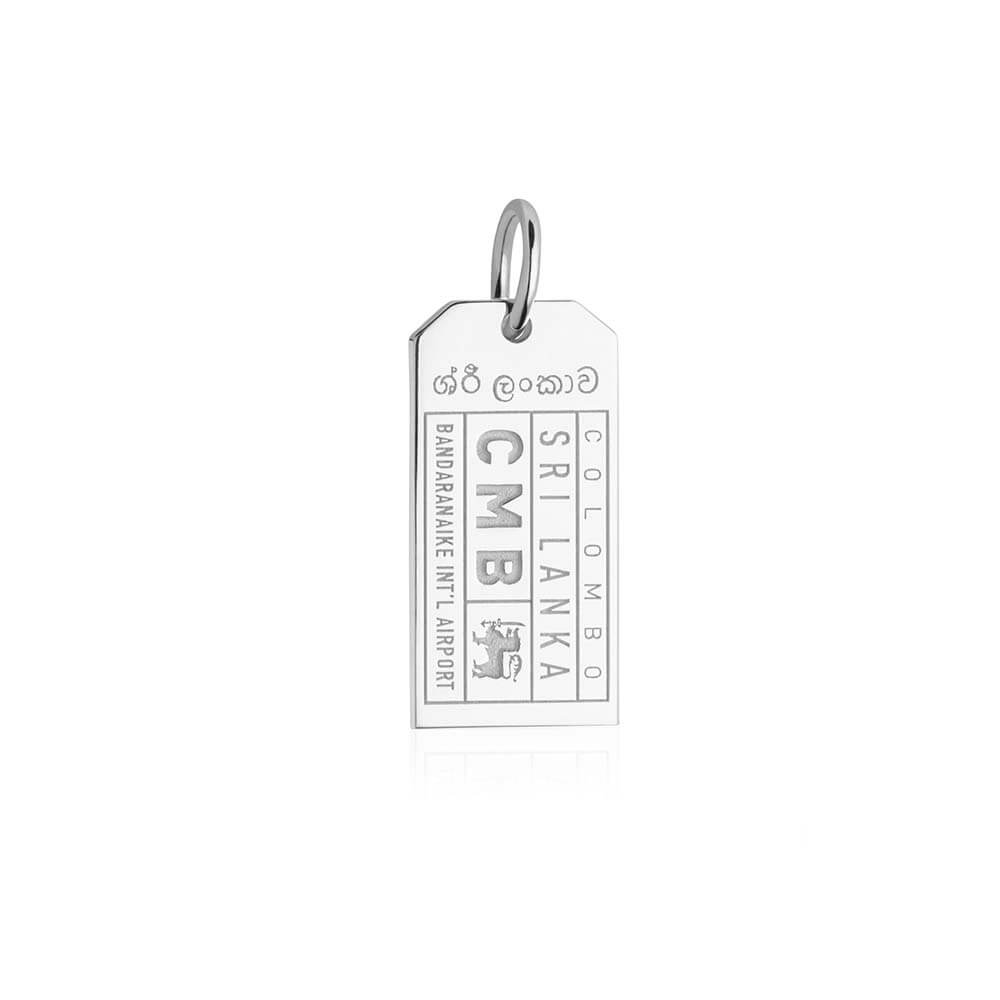 Silver Asia Charm, CMB Sri Lanka Luggage Tag - JET SET CANDY  (1720193712186)