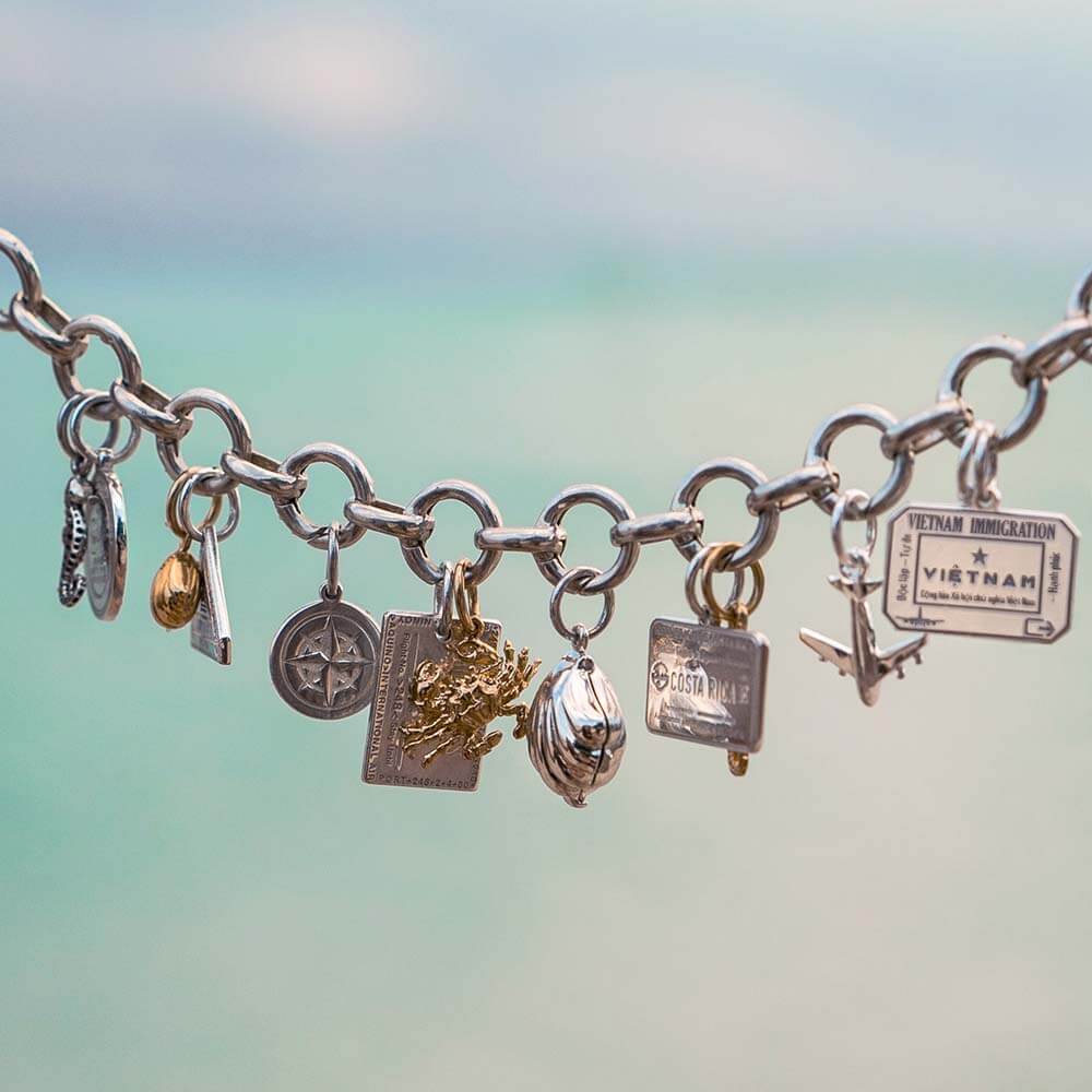 Sterling Silver Infinity Link Charm Necklace - JET SET CANDY (6103376593080)