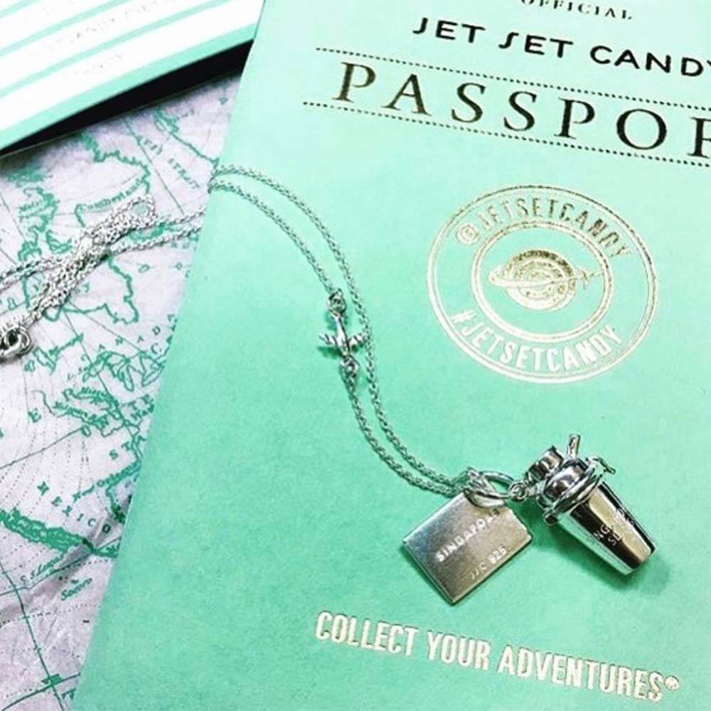 Silver Singapore Sling Shaker Charm - JET SET CANDY (1720168022074)