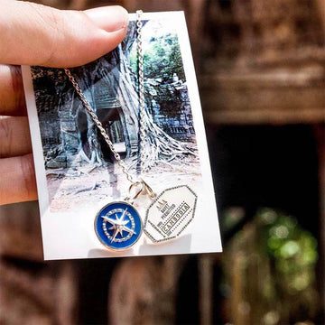 Cambodia Passport Stamp Charm Silver