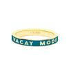 Vacay Mode Ring, Teal Enamel, Gold