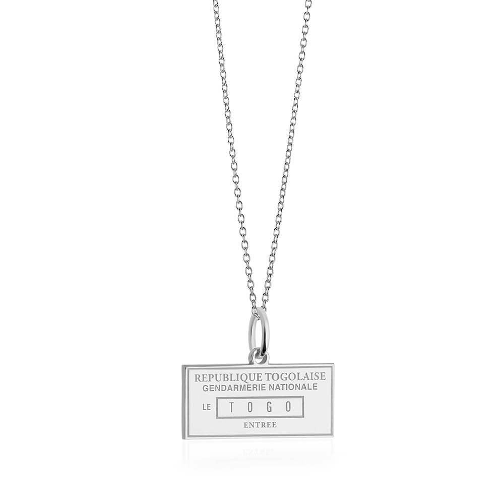 Sterling Silver Travel Charm, Togo Passport Stamp - JET SET CANDY  (1720204263482)