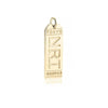 Tokyo Japan NRT Luggage Tag Charm Solid Gold