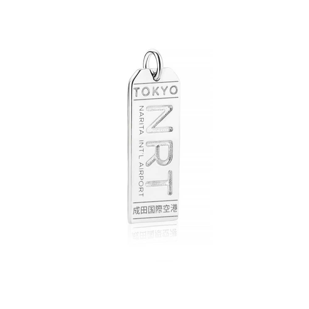 Silver Japan Charm, NRT Tokyo Luggage Tag - JET SET CANDY  (1720189386810)