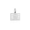 Tuvalu Passport Stamp Charm Silver