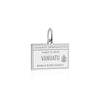 Vanuatu Passport Stamp Charm Silver