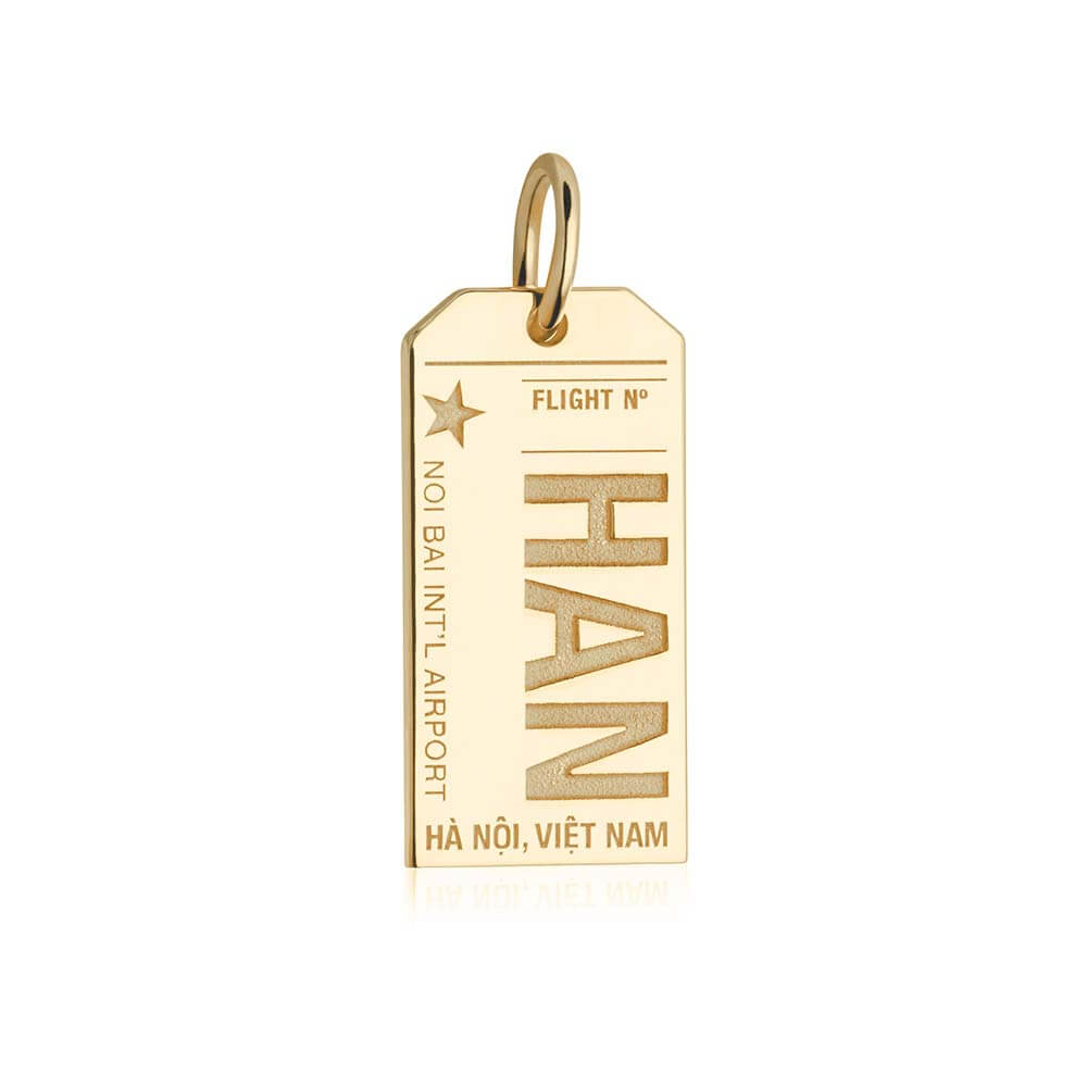 Gold Travel Charm, HAN Hanoi Luggage Tag - JET SET CANDY  (1720178966586)