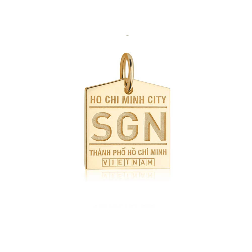 Gold Asia Charm, SGN Ho Chi Minh City Luggage Tag - JET SET CANDY  (1720196530234)