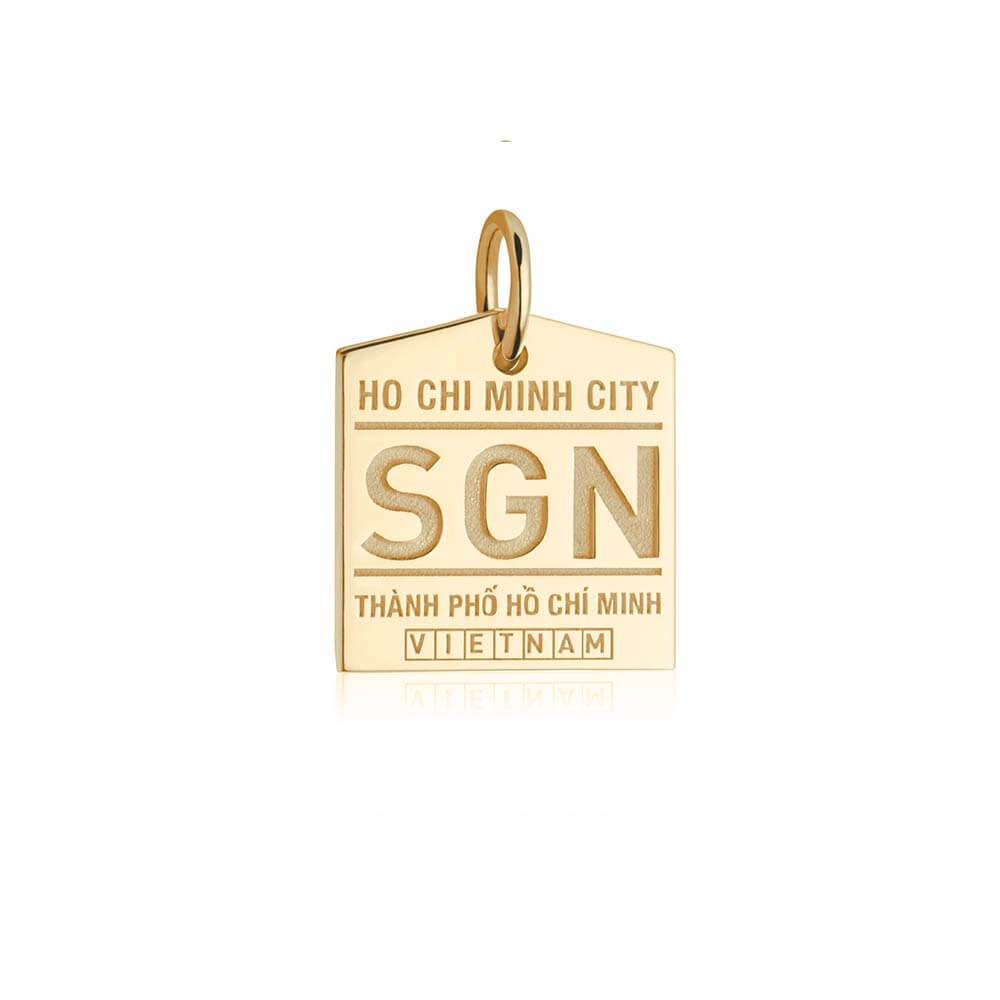 Solid Gold Asia Charm, SGN Ho Chi Minh City Luggage Tag - JET SET CANDY  (1720196530234)