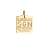 Solid Gold Asia Charm, SGN Ho Chi Minh City Luggage Tag - JET SET CANDY  (1720196530234)