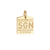 Gold Asia Charm, SGN Ho Chi Minh City Luggage Tag - JET SET CANDY  (1720196530234)