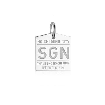 Ho Chi Minh City Vietnam SGN Luggage Tag Charm Silver