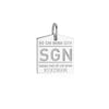 Silver Asia Charm, SGN Ho Chi Minh City Luggage Tag - JET SET CANDY  (1720196497466)