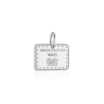 Wales Passport Stamp Charm Silver